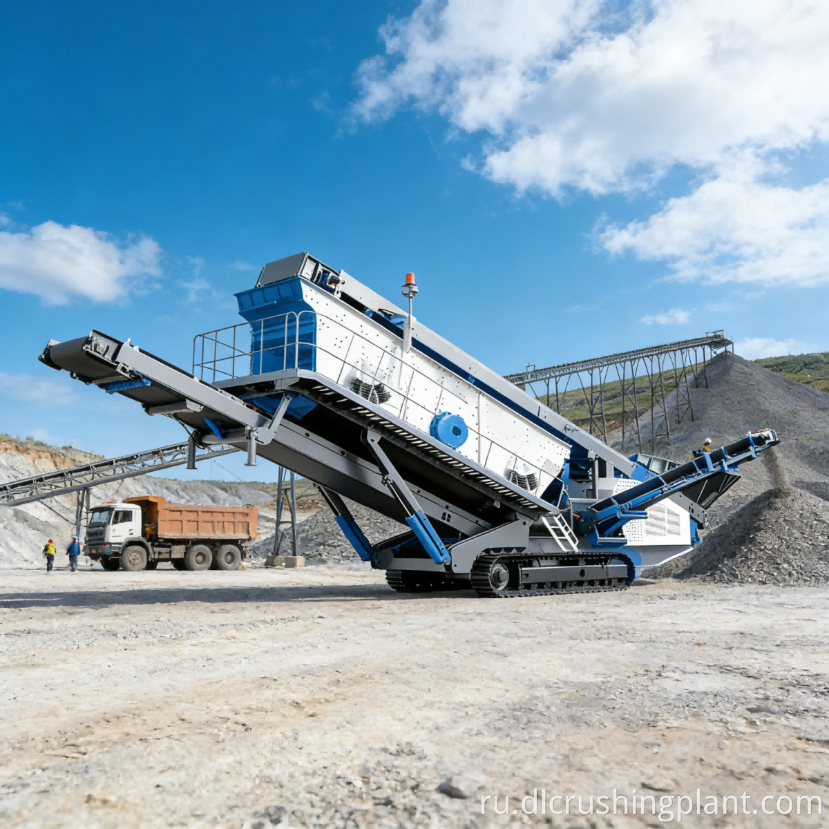 Базальтовая гусеничная мобильная дробилка Basalt Crawler Mobile Crusher